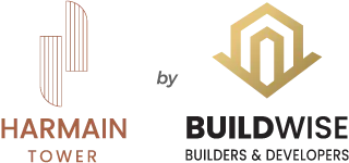 Harmain Tower logo by Buildwise Builders & Developers – premium real estate construction and high-rise development branding